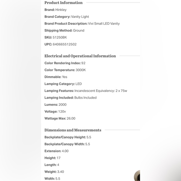 New! 2 Sconces Hinkley Lighting 51250 Vivi 2 Light 17" Tall LED Bathroom Sconce - Picture 6 of 7